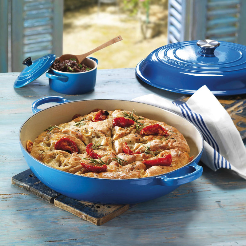 Signature Cast Iron Shallow Casserole 26cm - Marseille Blue