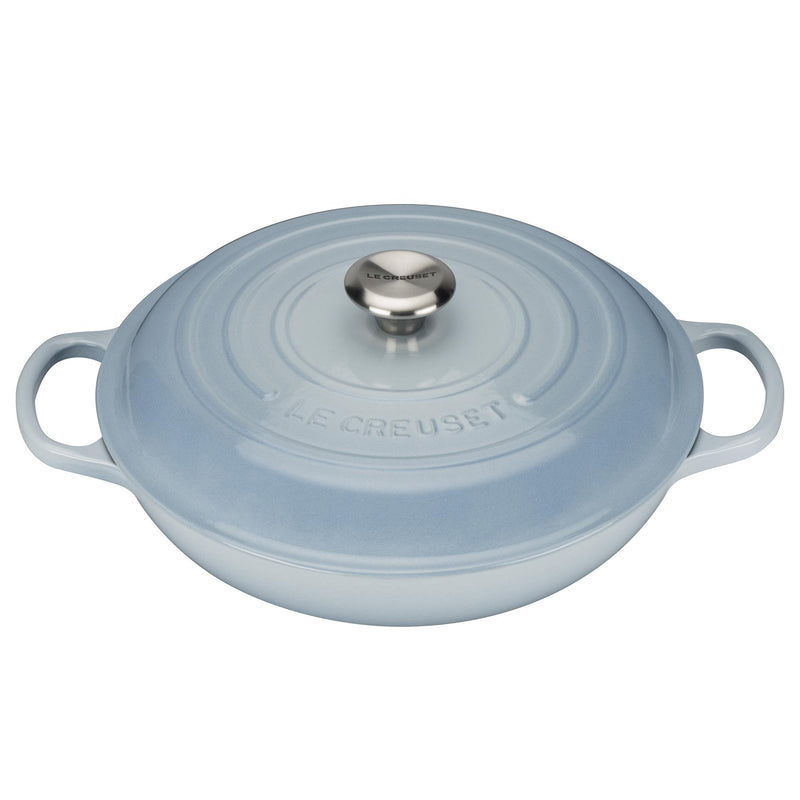 Signature Cast Iron Shallow Casserole 30cm - Coastal Blue