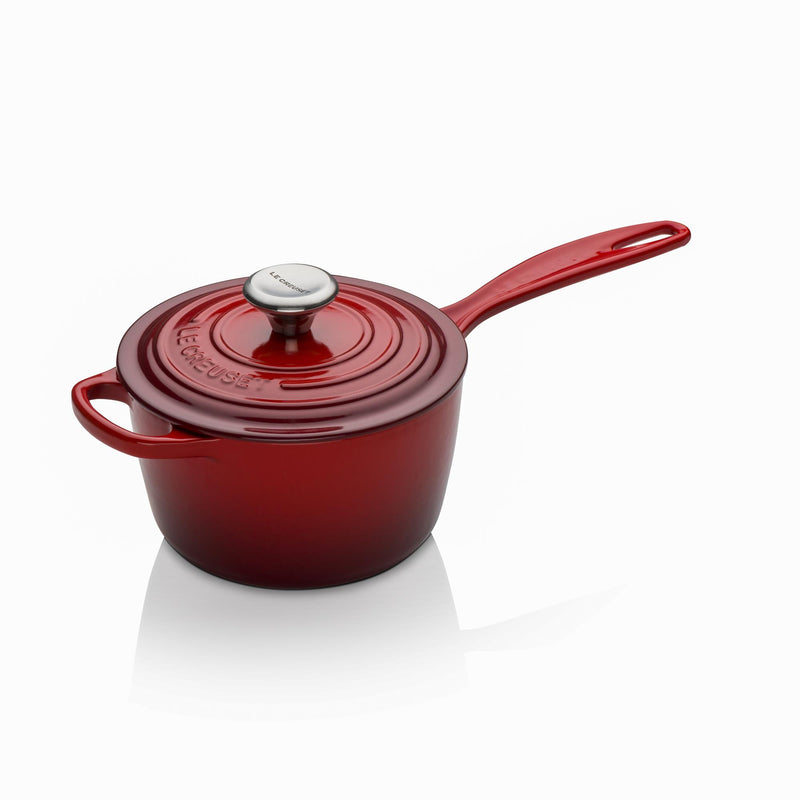 Signature Cast Iron Saucepan Set - Cerise