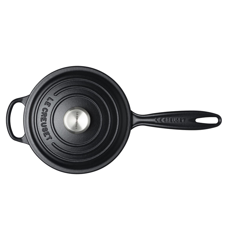 Signature Cast Iron Saucepan 20cm - Satin Black