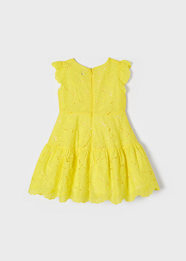 Embroidered Dress - Lemon