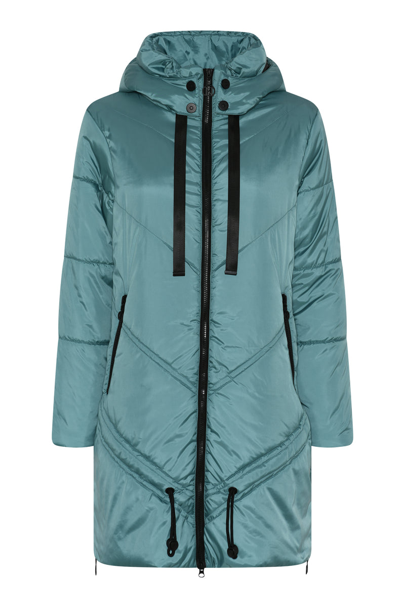 Puffer Coat - Aqua Green