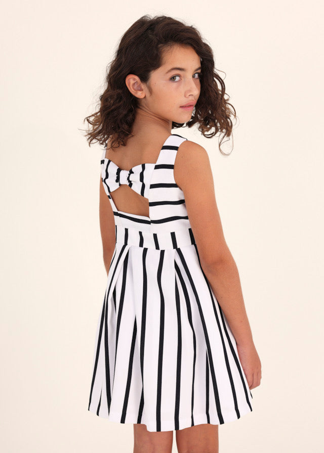 Stripes Dress - White/black