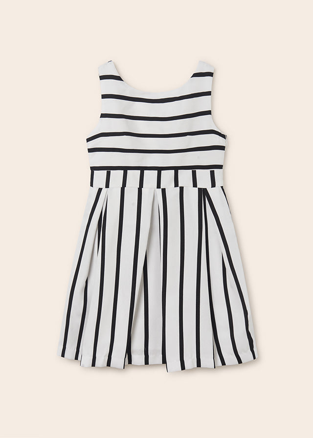 Stripes Dress - White/black