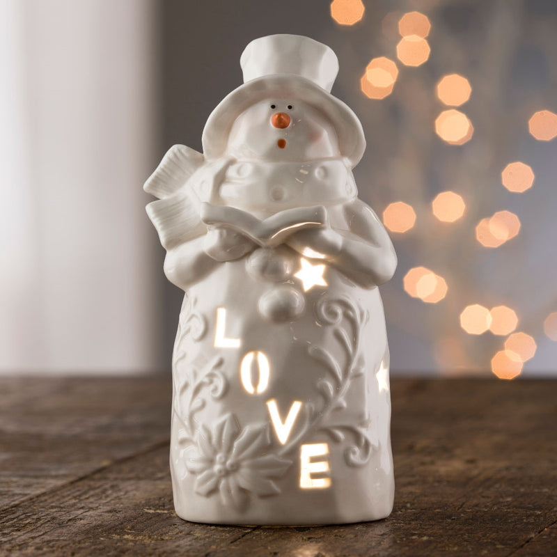 Love Snowman Votive