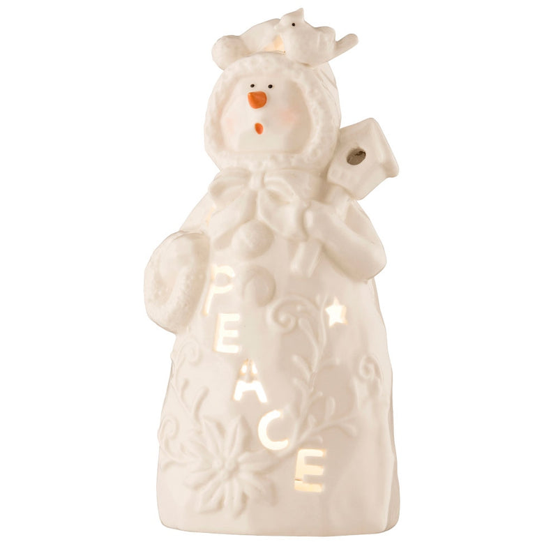 Peace Snowman Votive