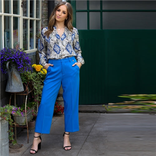 Molly Cropped Trouser - Blue