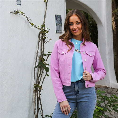 Liana Denim Jacket - Lilac