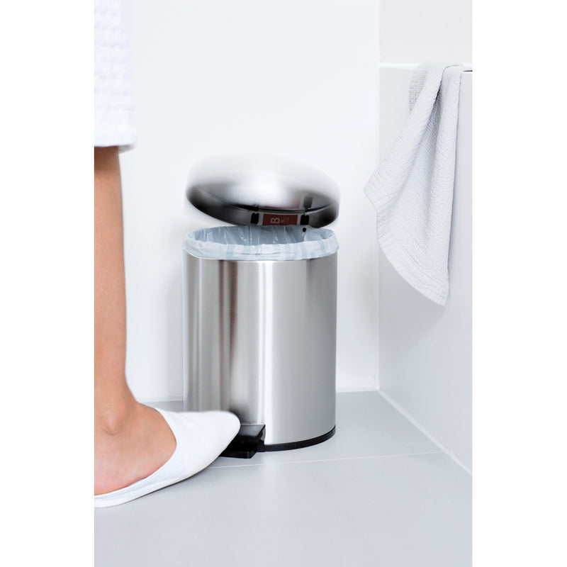 5 Litre Pedal Bin - Matt Steel