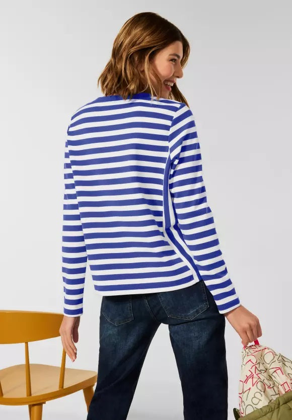 Stripe Mix Shirt - Eminent Blue