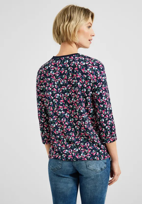 Flower Basic Shirt - Deep Blue