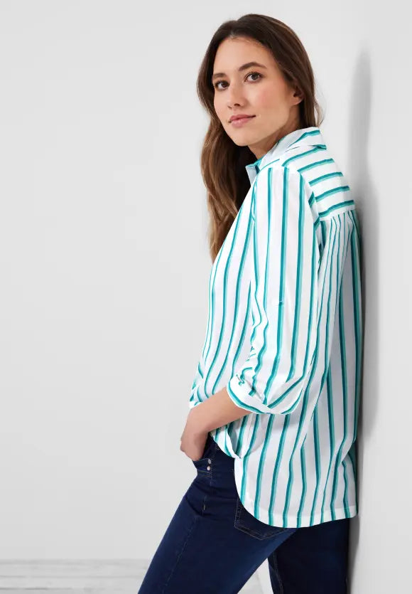 Stripe Blouse - Clary Mint