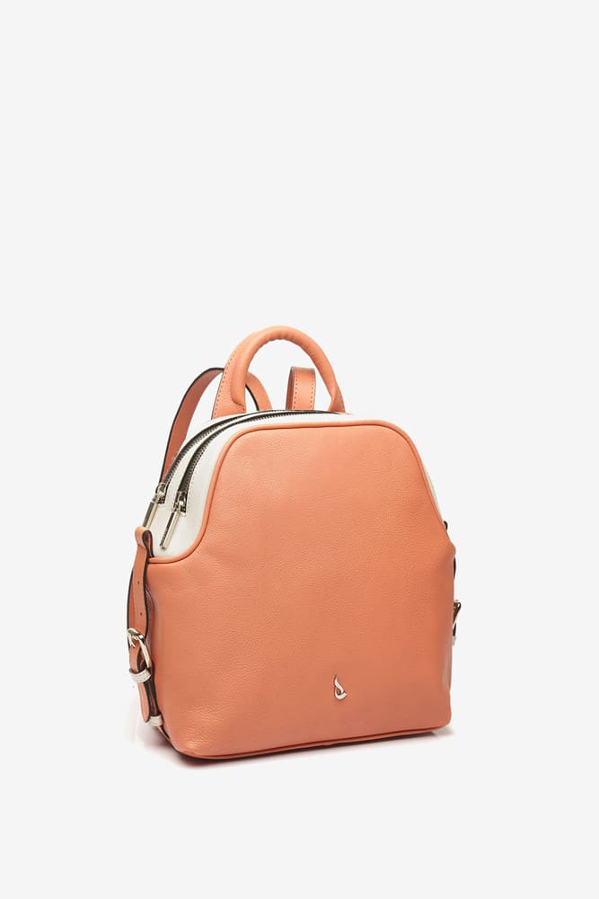 Premium Leather Backpack - Orange