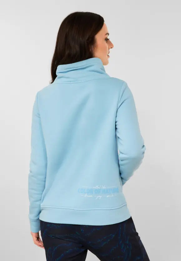 Print Sweatshirt - Faded Blue