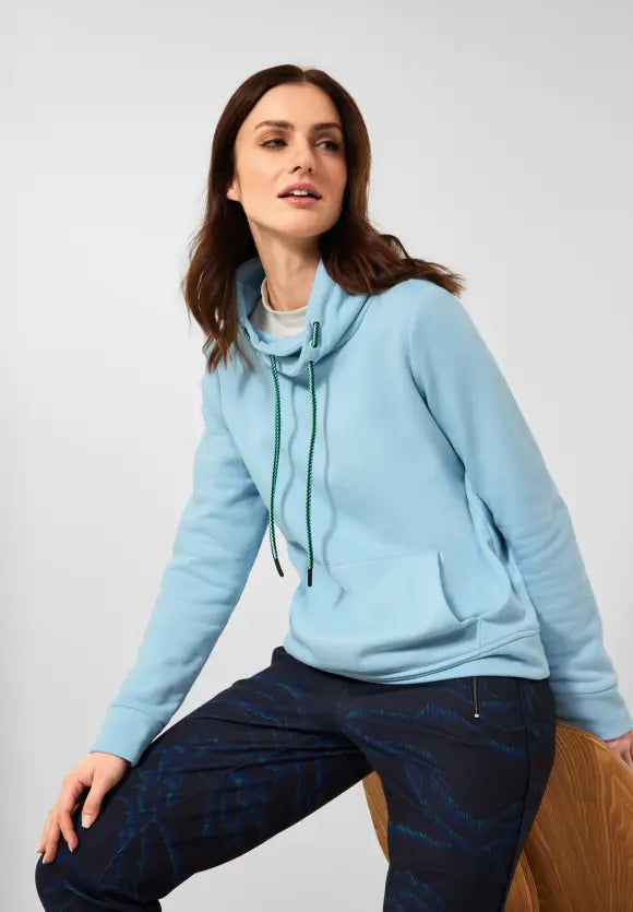 Print Sweatshirt - Faded Blue