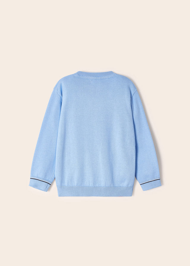 Basic Crew Neck Jumper - Light Blue