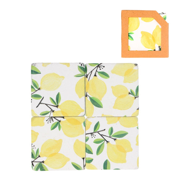 Lemon Tree Resin Coaster 4 Pack