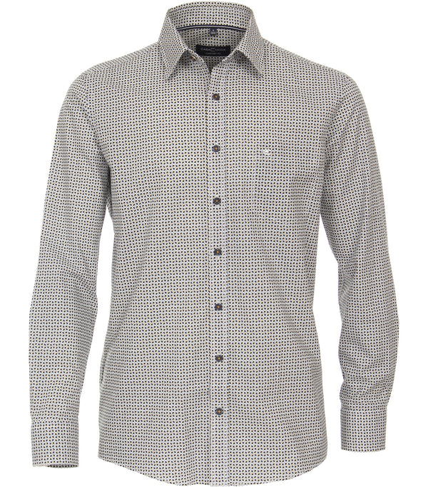 Long Sleeve Print Shirt - Light Blue