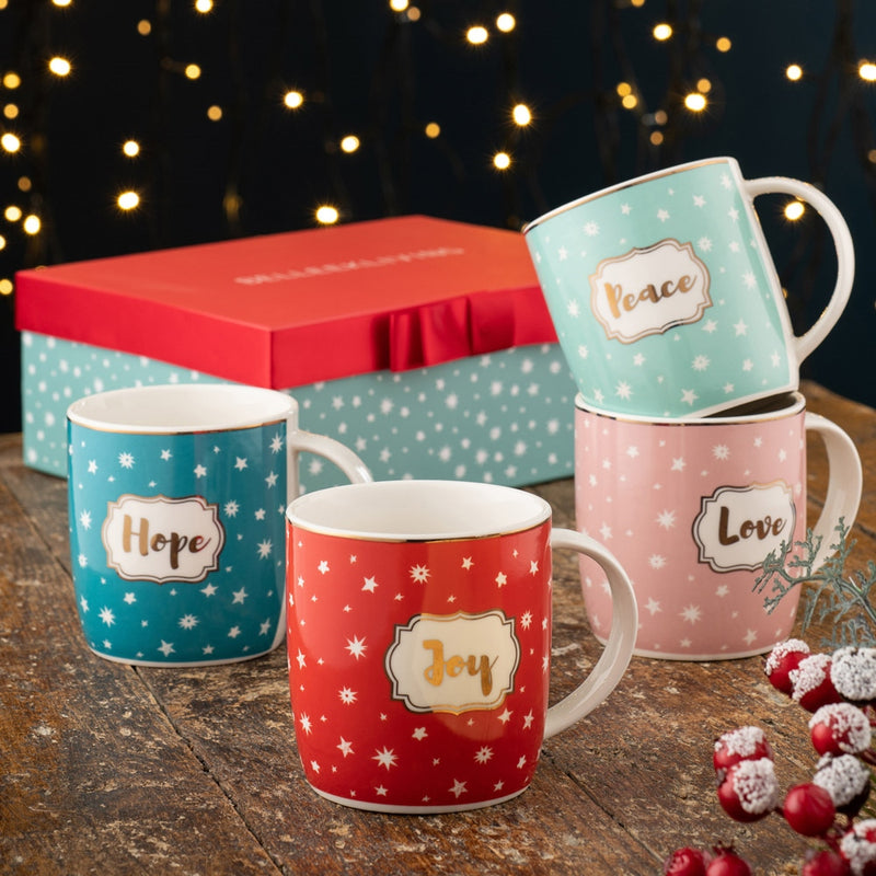 Love Peace Joy & Hope Mug Set