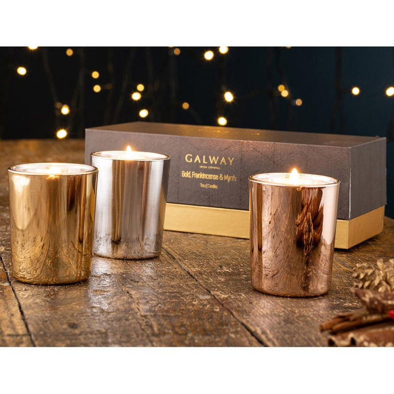 Gold, Frankincense & Myrrh Candle Trio