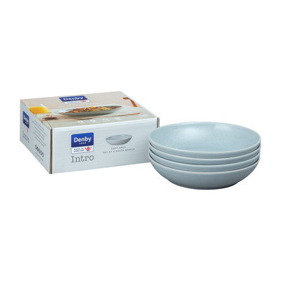 Intro Soft Grey 4 Piece Pasta Bowl Set