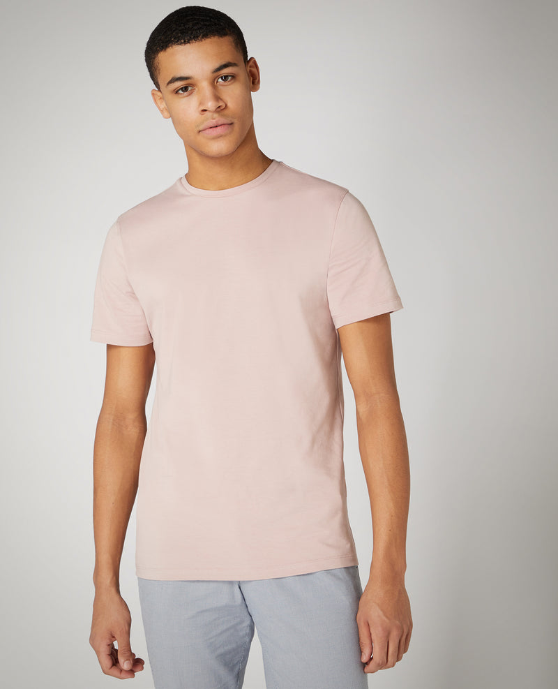 Plain Short Sleeve Casual Top - Light Pink