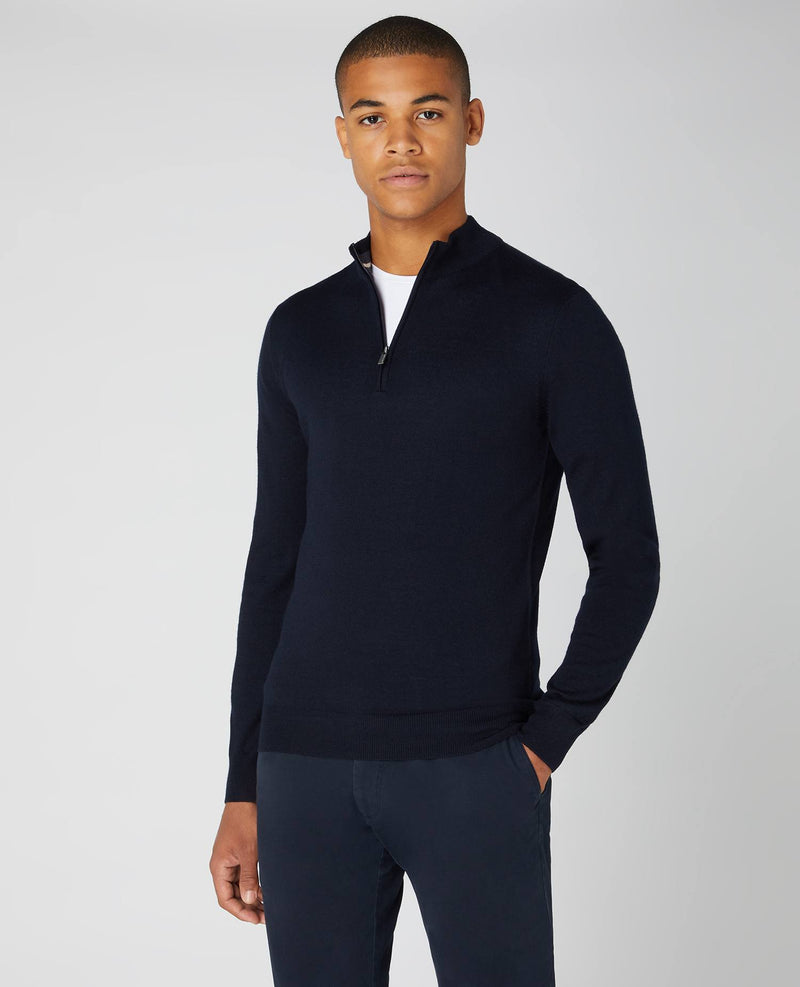 Half Zip Sweater - Navy2