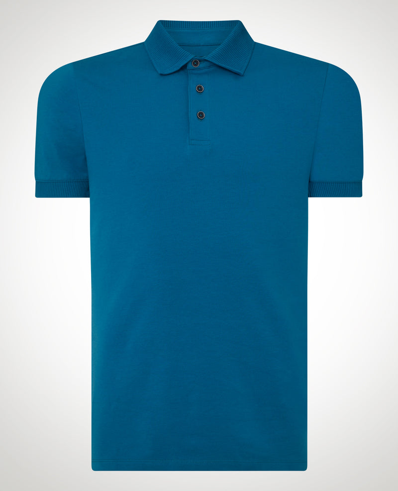 Short Sleeve Polo T-shirt - Blue Sapphire