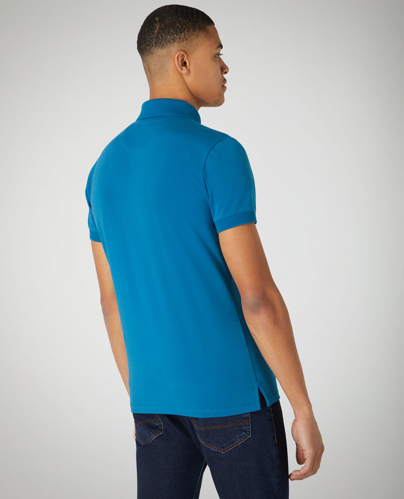 Short Sleeve Polo T-shirt - Blue Sapphire