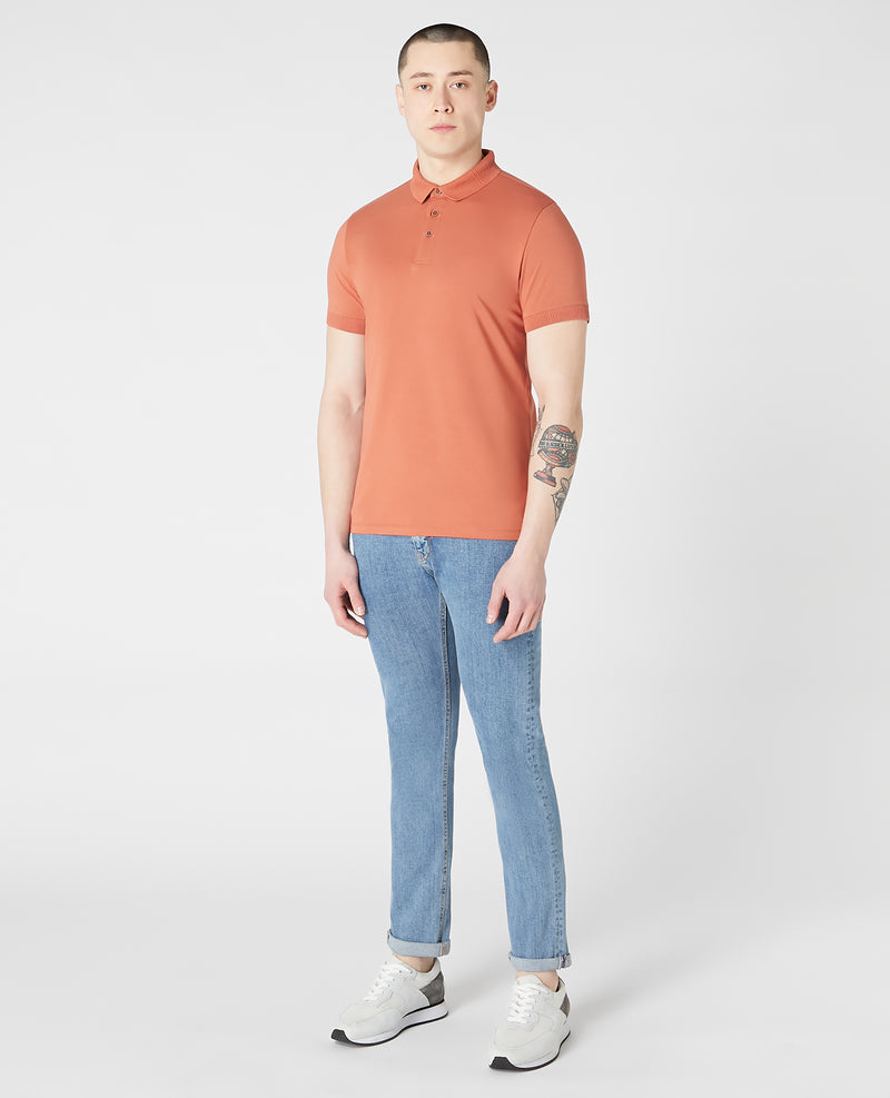 Short Sleeve Polo - Light Brick