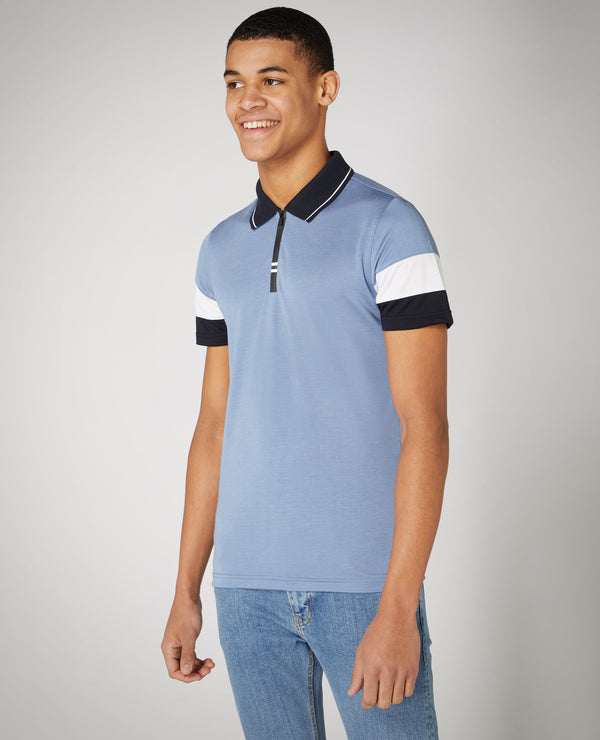 Short Sleeve Polo - Sky Blue