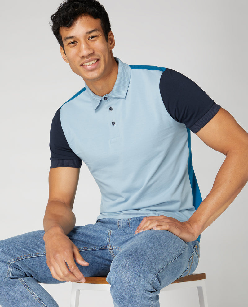 Short Sleeve Polo - Sky Blue