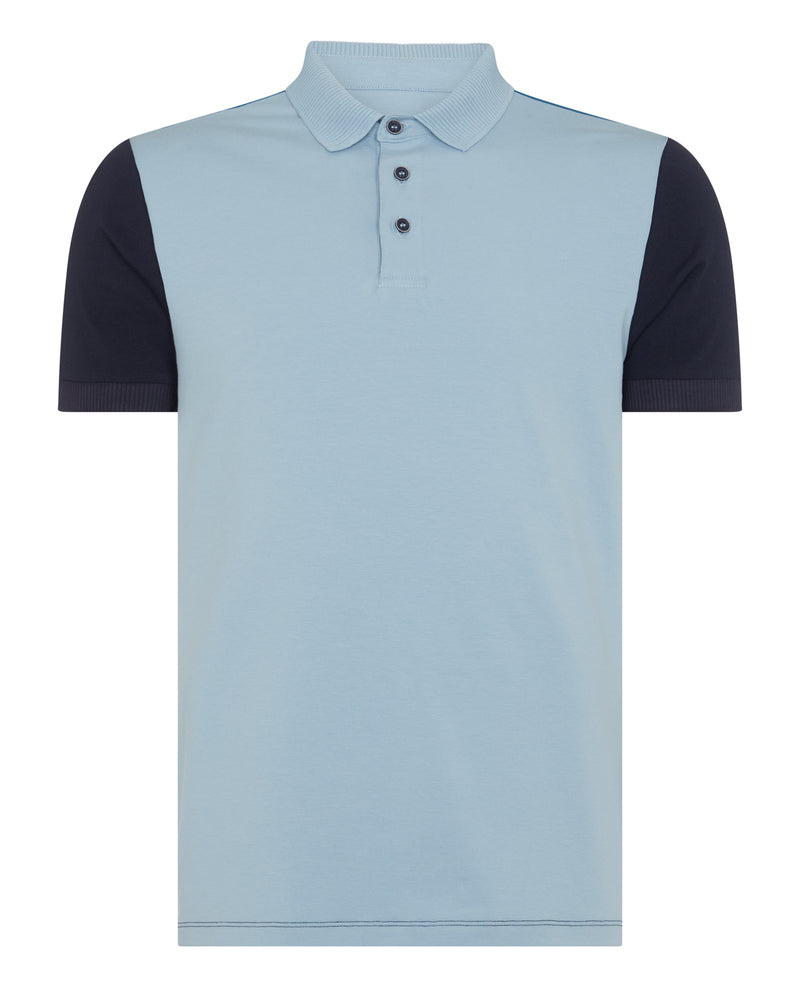 Short Sleeve Polo - Sky Blue