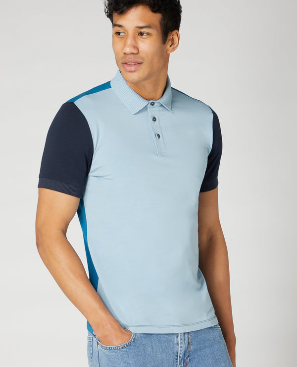 Short Sleeve Polo - Sky Blue