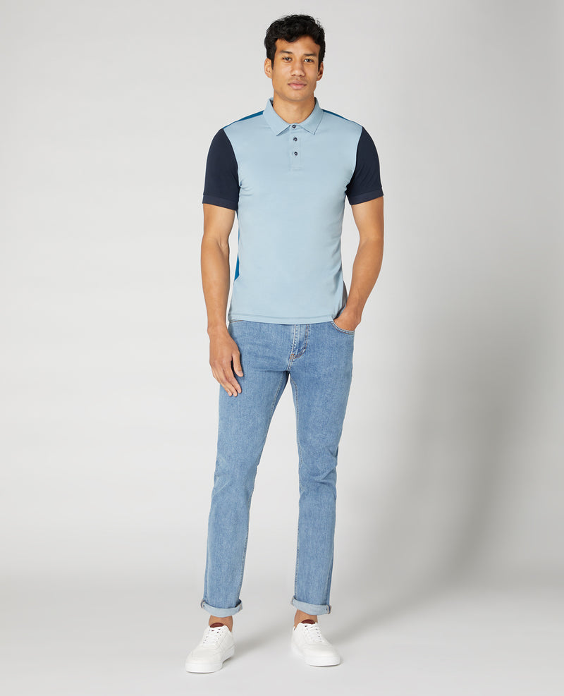 Short Sleeve Polo - Sky Blue