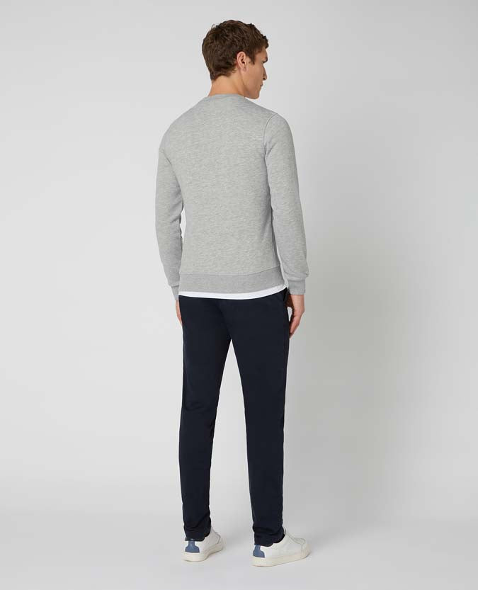 Crew Neck Sweatshirt - Light Grey