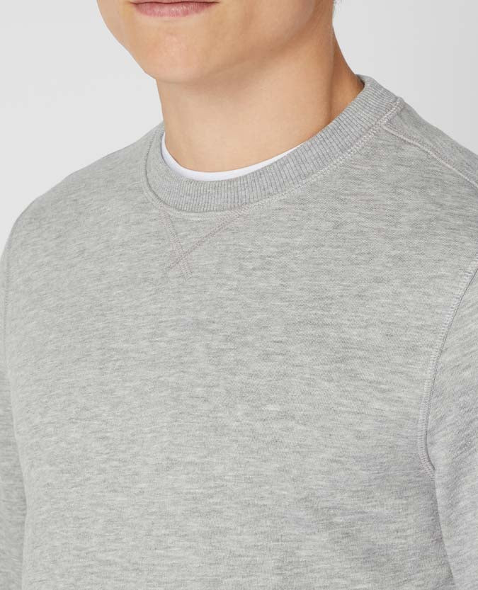 Crew Neck Sweatshirt - Light Grey