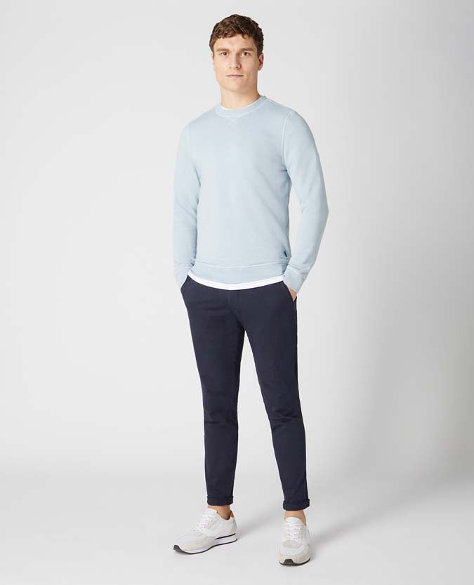 Crew Neck Sweatshirt - Sky Blue