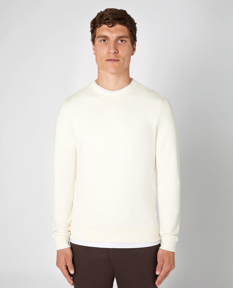 Round Neck Sweatshirt - Cream