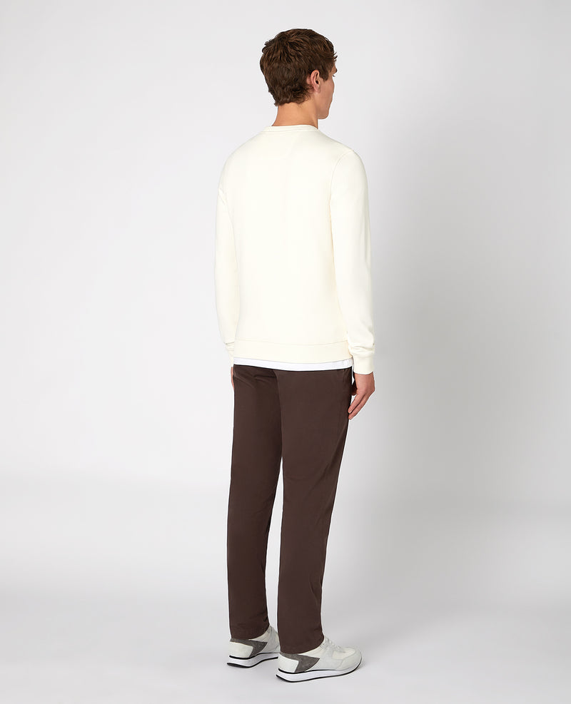 Round Neck Sweatshirt - Cream