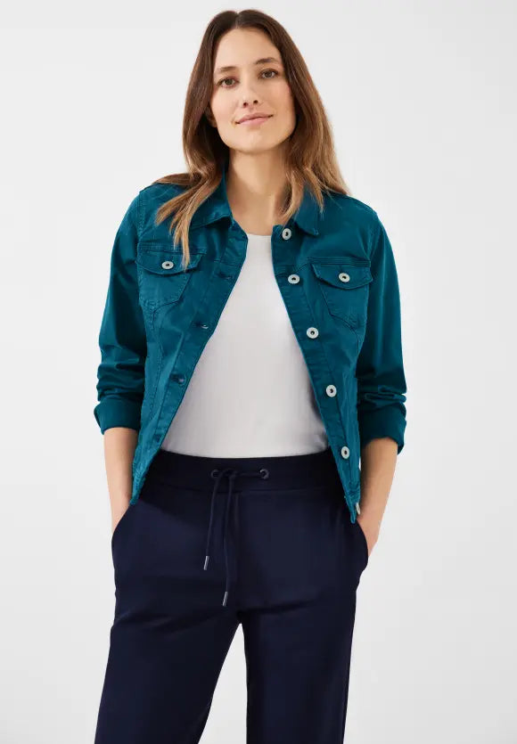 Denim Jacket - Teal Blue