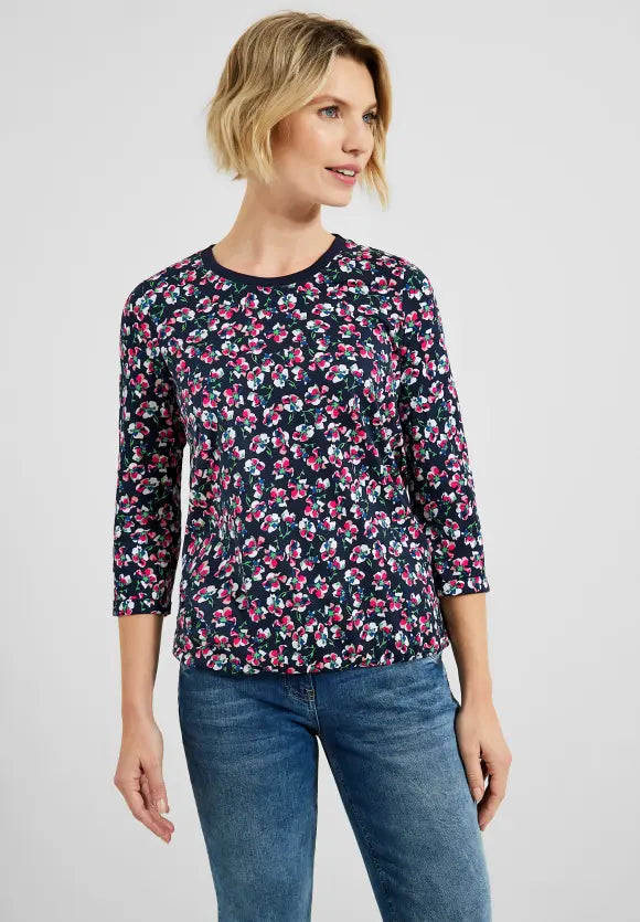 Flower Basic Shirt - Deep Blue