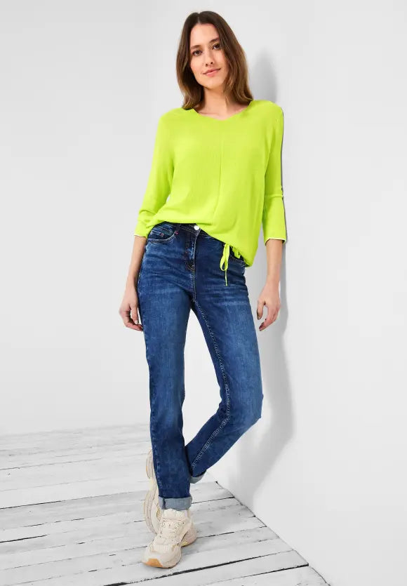 V Neck Jumper - Limelight Yellow