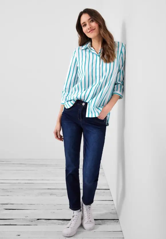 Stripe Blouse - Clary Mint