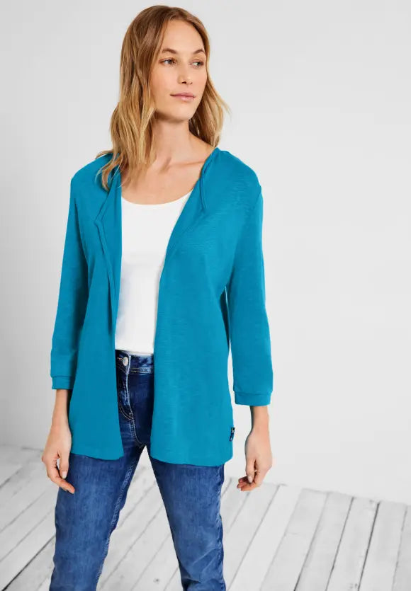 Long Open Jacket - Caribbean Blue