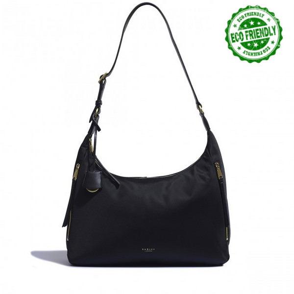 Finsbury Park Medium Ziptop Shoulder Bag - Black