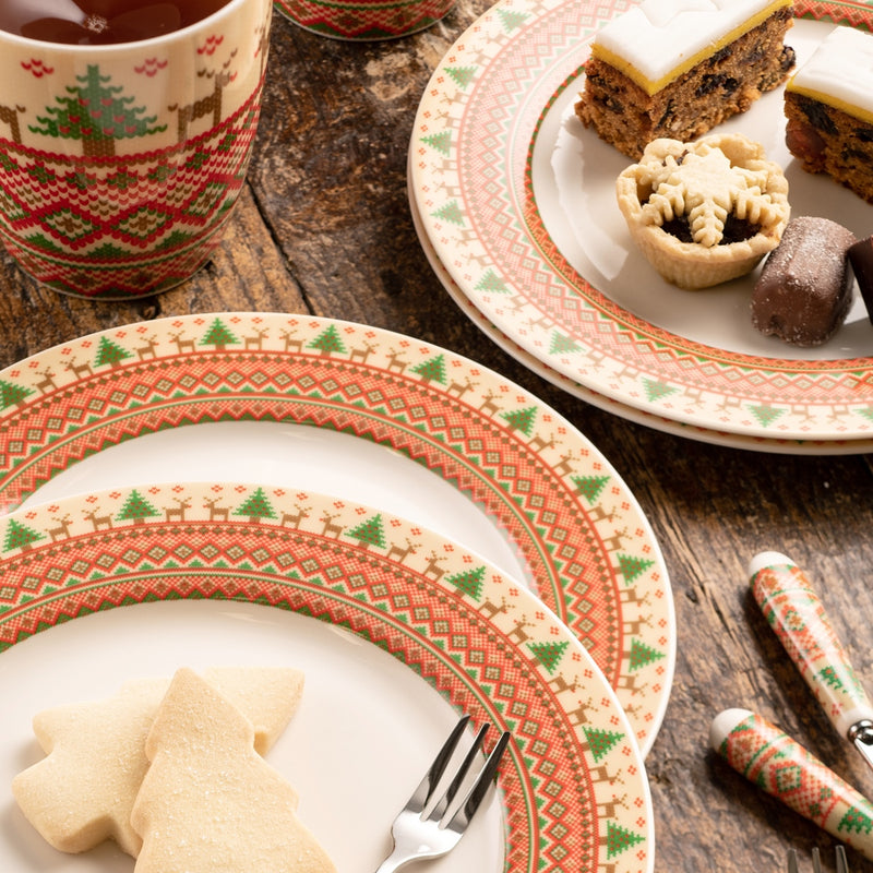 Christmas Jumper Tea/Dessert Plates Set Of 4