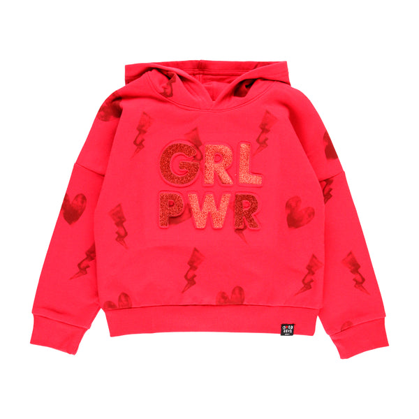 Hearts Sweatshirt - Ruby Red