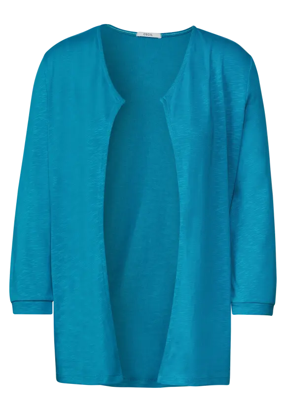 Long Open Jacket - Caribbean Blue