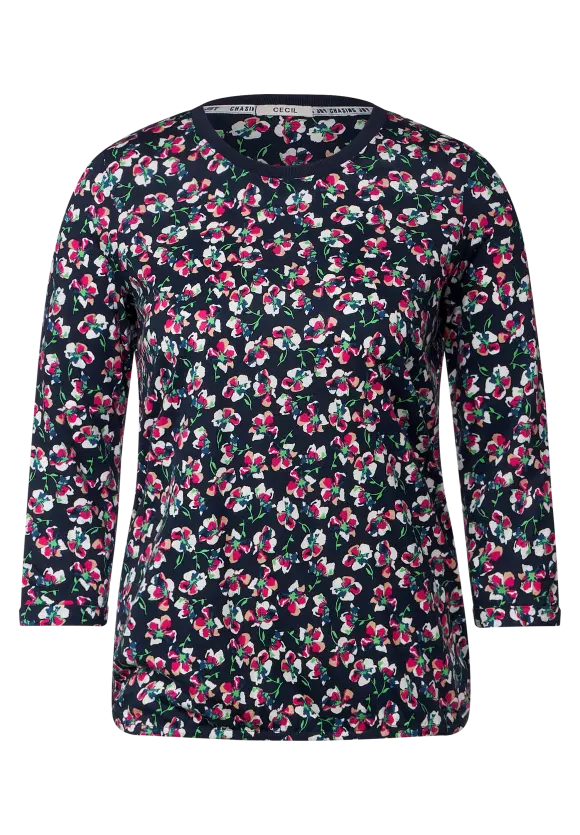 Flower Basic Shirt - Deep Blue